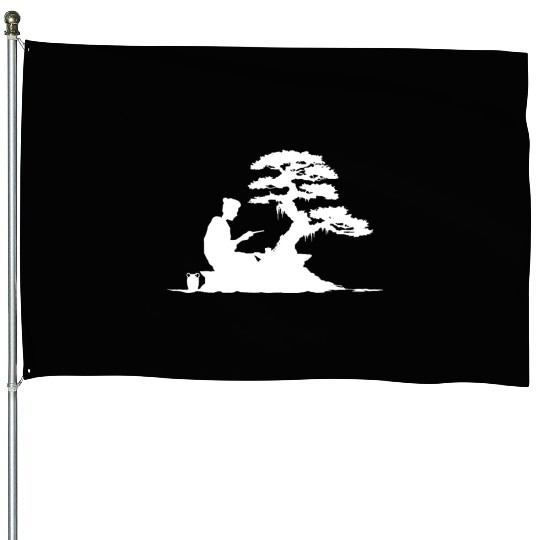 bonsai Japanese Art House Flags