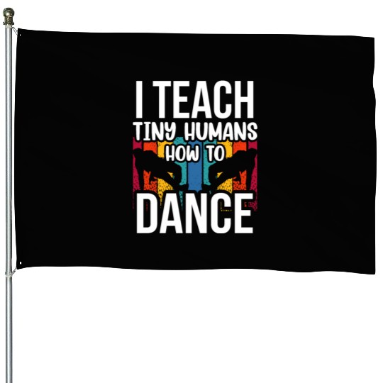 I Teach Tiny Humans How To Dance Dance Teacher House Flags