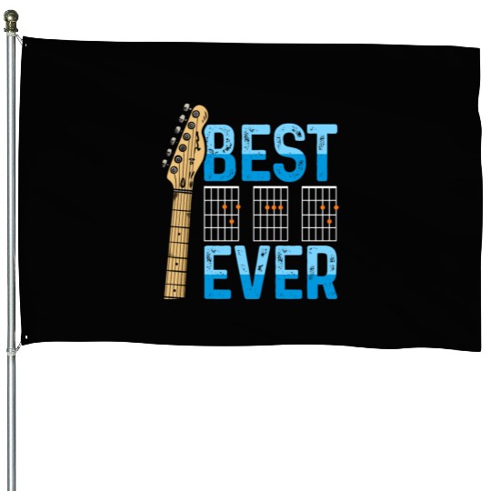 Best Dad Ever Guitarist Father Guitar Musician House Flags