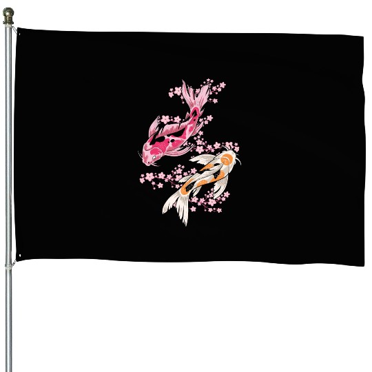 Hilarious Japan Pondfish Goldfish Chagoi Catfish House Flags