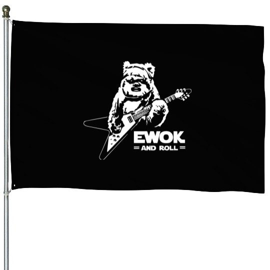 New Ewok And Roll Guitar Funny House Flags