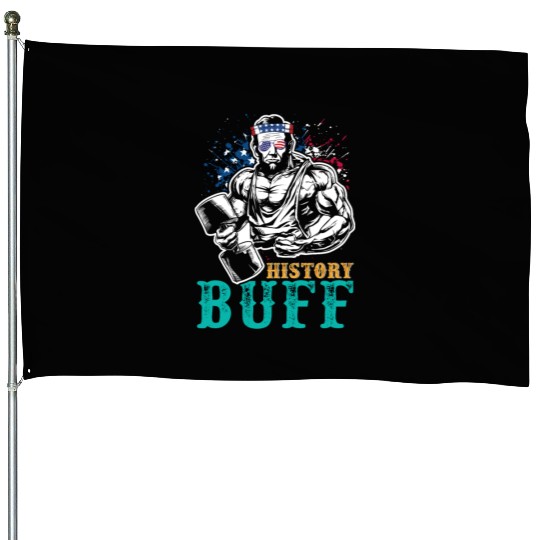 History Buff Independence Day Lincoln Patriot USA House Flags