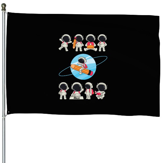 WINKYES - Funny Astronauts House Flags
