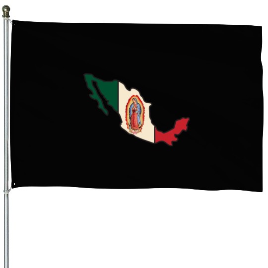 Our Lady Of Guadalupe Virgin Mary House Flags