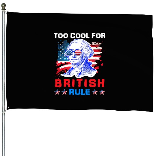 George Washington Too cool for British Rule US House Flags