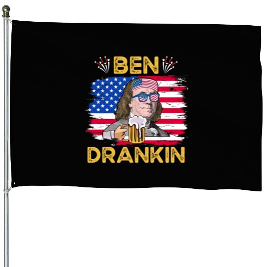 Ben Drankin US President Independence Day House Flags