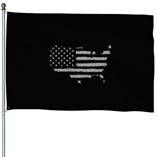 HAND PAINTED US FLAG House Flags