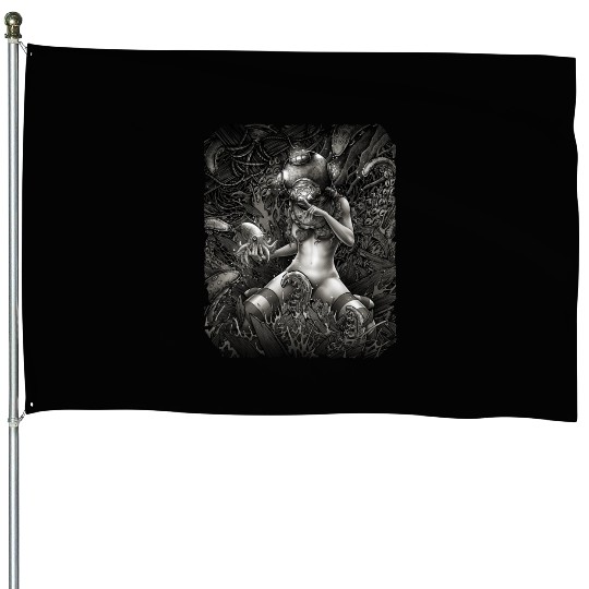 Crying Baby Monster Octopus House Flags