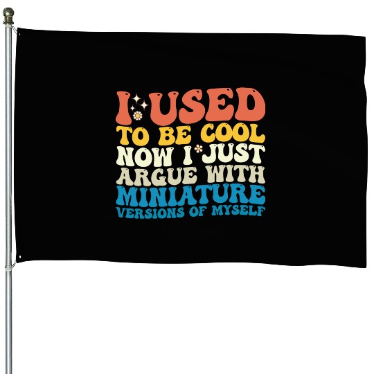 I Used To Be Cool Now I Just Argue With Miniature House Flags