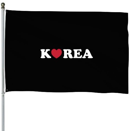 Korea Love Heart 80s House Flags
