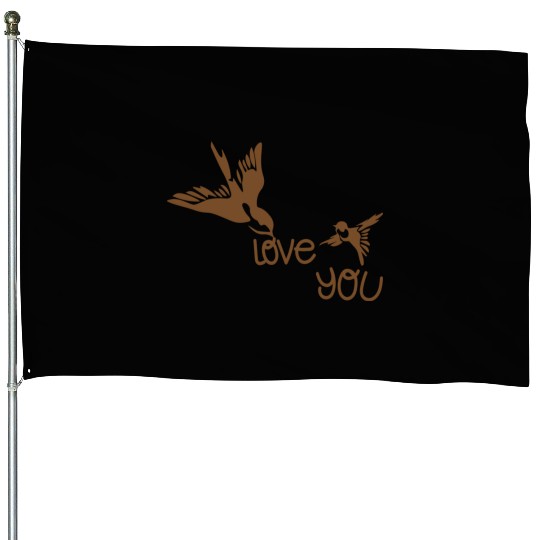 Valentines day retro humor red House Flags