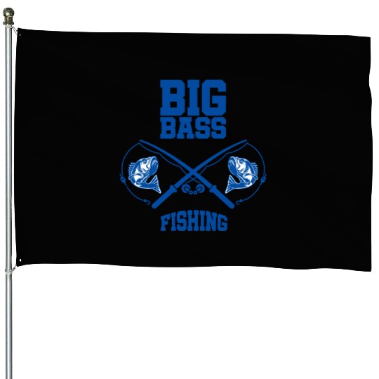 Big Bass Fishing House Flags
