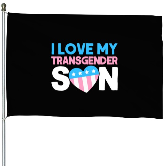 Gay Pride I Love My Transgender Son Trans LGBT House Flags