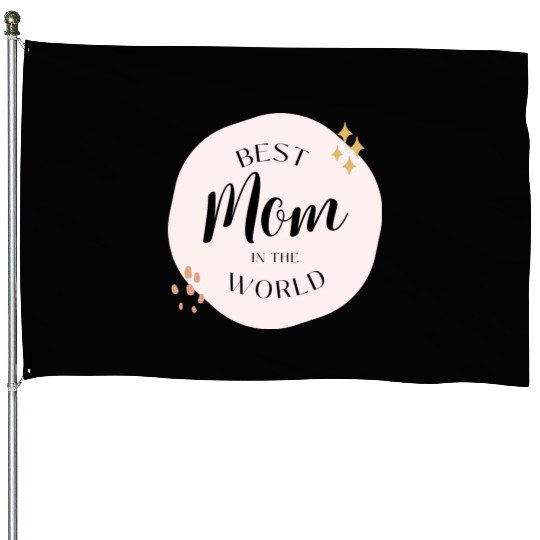 Best Mom In The World hippie House Flags