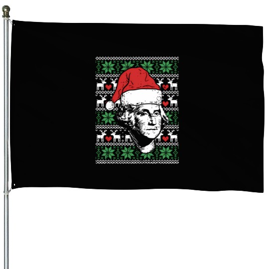 Ugly George Washington Patriotic President House Flags