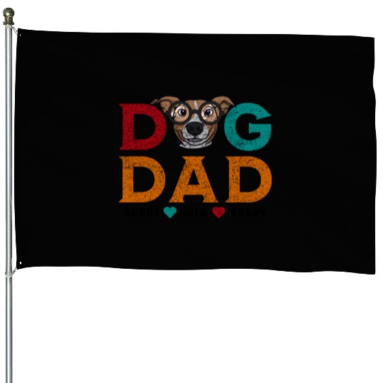 Best Dog Dad scout milo buddy House Flags