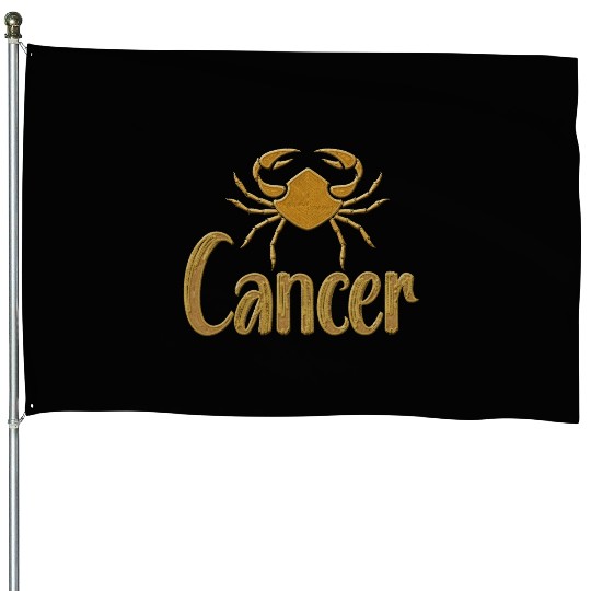 Cancer Zodiac Sign House Flags