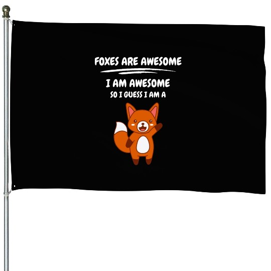 Cute cartoon animal House Flags