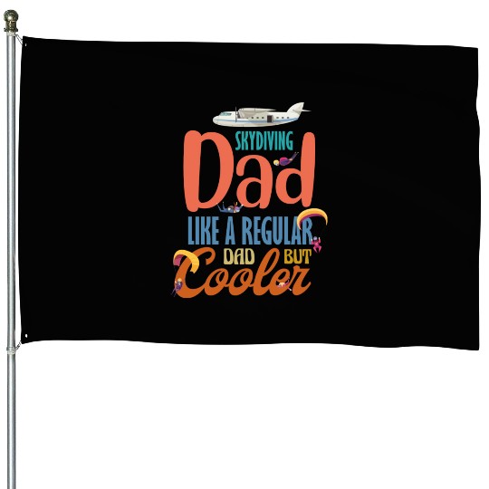 Skydiving Dad nostalgia House Flags