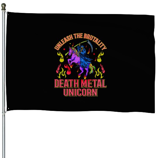 Goth Rock Satan Girl Woman Festivals Death Metal House Flags