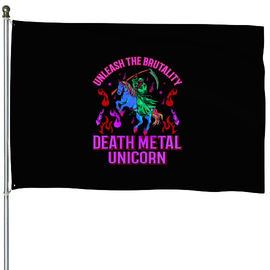 Goth Rock Satan Girl Woman Festivals Death Metal House Flags
