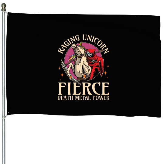 Goth Rock Satan Girl Woman Festivals Death Metal House Flags