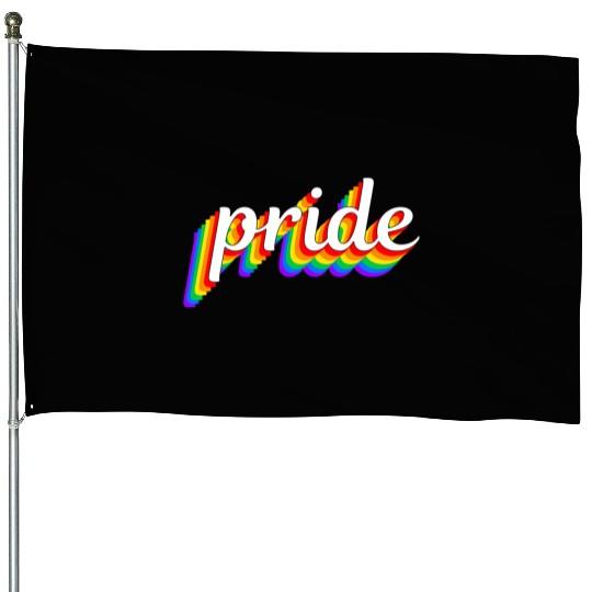 Happy Pride Rainbow Multi Color Gay Lesbian Lgbtq House Flags