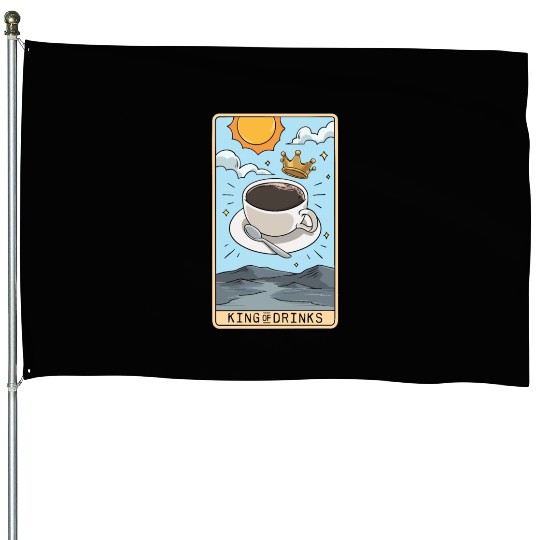 Tarot Card Reader Hot Coffee Drinker Caffeine House Flags