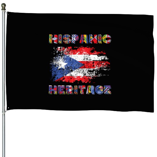 Puerto Rico Hispanic Heritage Month House Flags