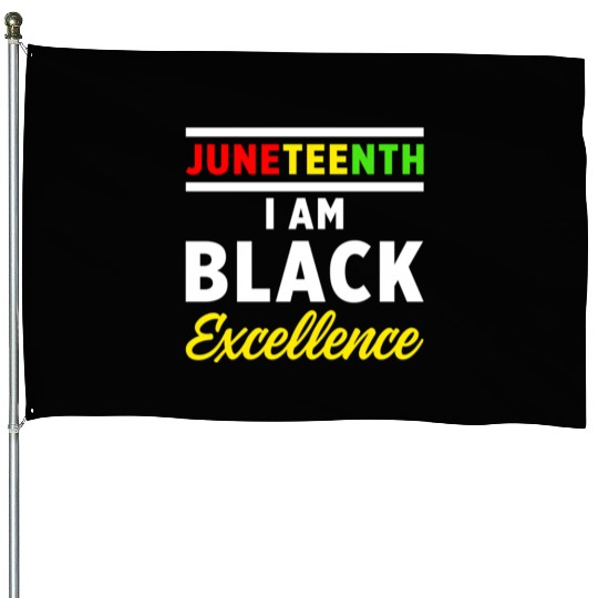 Juneteenth Excellence Black African American Flag House Flags