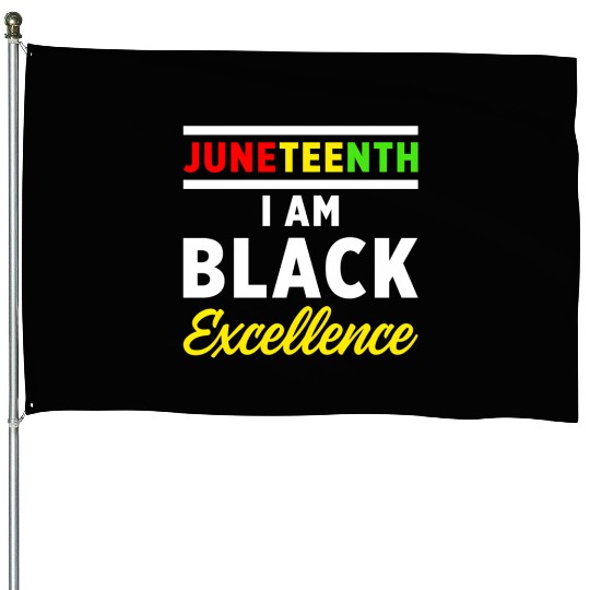 Juneteenth Excellence Black African American Flag House Flags