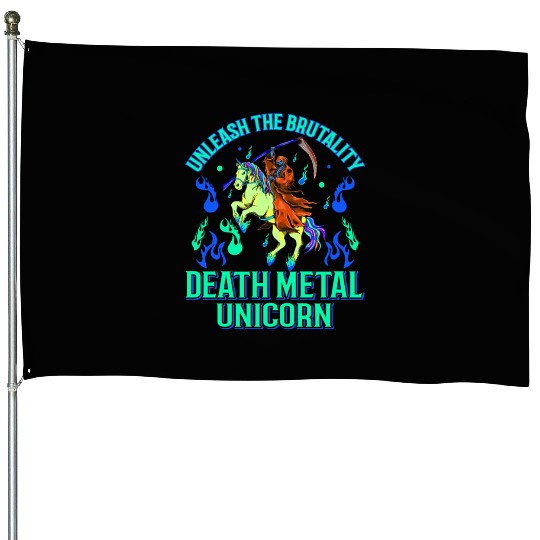 Goth Rock Satan Girl Woman Festivals Death Metal House Flags