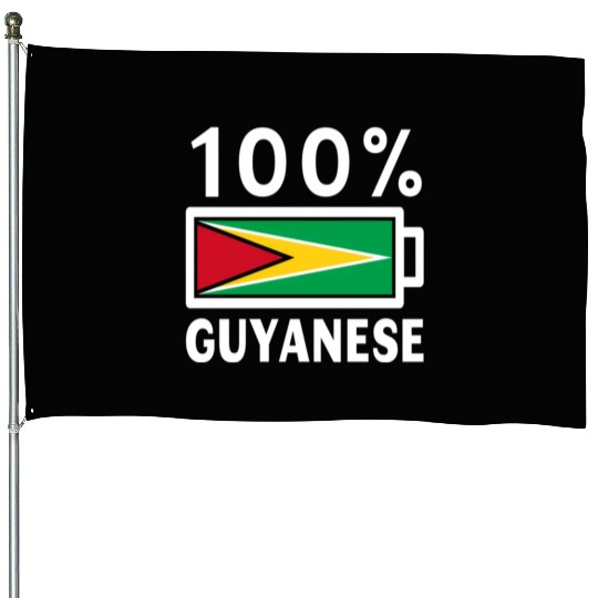 Guyana Flag 100% Guyanese Battery Power House Flags