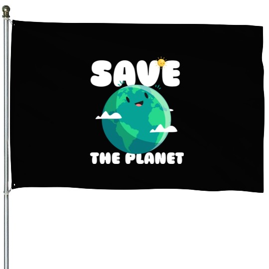 Save The Planet Ecologic Idea House Flags