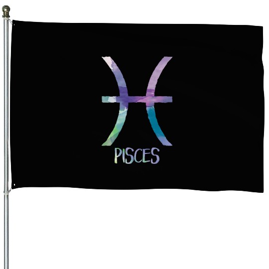Pisces Zodiac Symbol Astrology Fish Water Sign House Flags