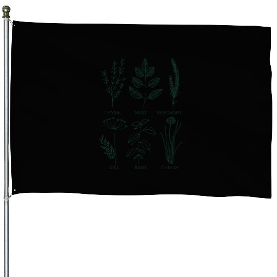 Herb Garden House Flags