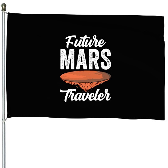 Future Mars Traveler Explorer Planet Space House Flags