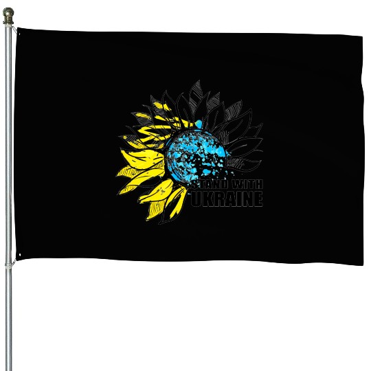 Sunflower Ukrainian Flag I Stand With Ukraine Ukra House Flags