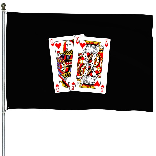 Queen and King of Hearts House Flags