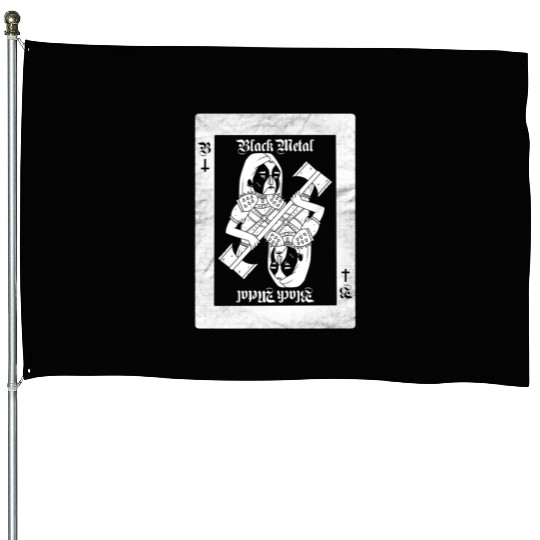 Black Metal Concert Headbanger Satan Antichrist Co House Flags