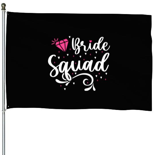 Bridal Shower Bachelorette Party Bridesmaid Bride House Flags