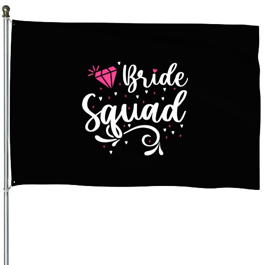 Bridal Shower Bachelorette Party Bridesmaid Bride House Flags