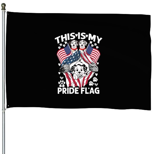 Dalmatian Pride Flag House Flags