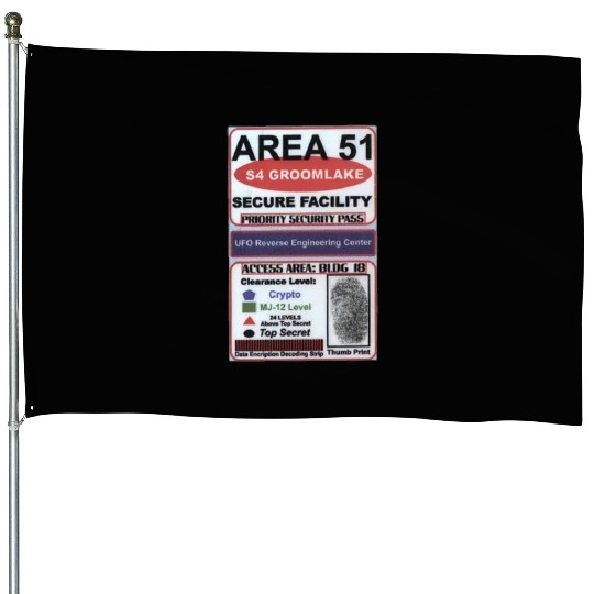 Area 51 Reverse Engineering Pass House Flags
