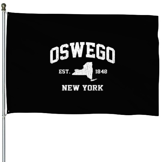 Oswego New York Ny State Athletic Style House Flags