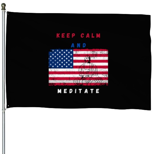 Independence Day Buddha Meditation House Flags