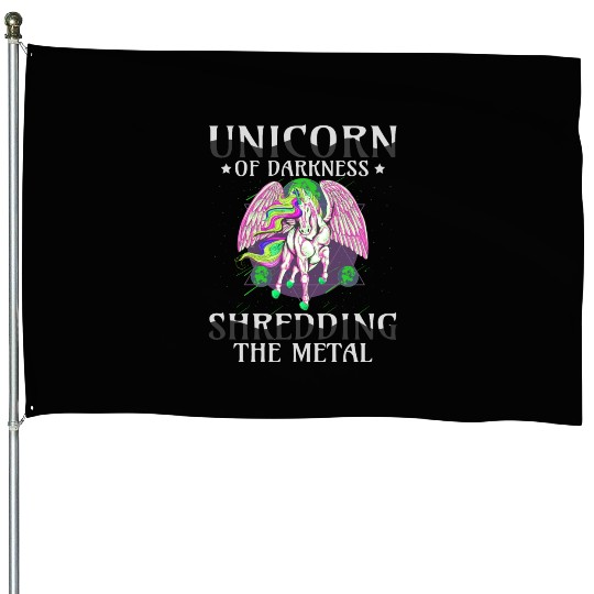 Goth Rock Satan Unicorn Festivals Death Metal House Flags