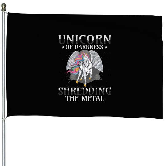 Goth Rock Satan Unicorn Festivals Death Metal House Flags