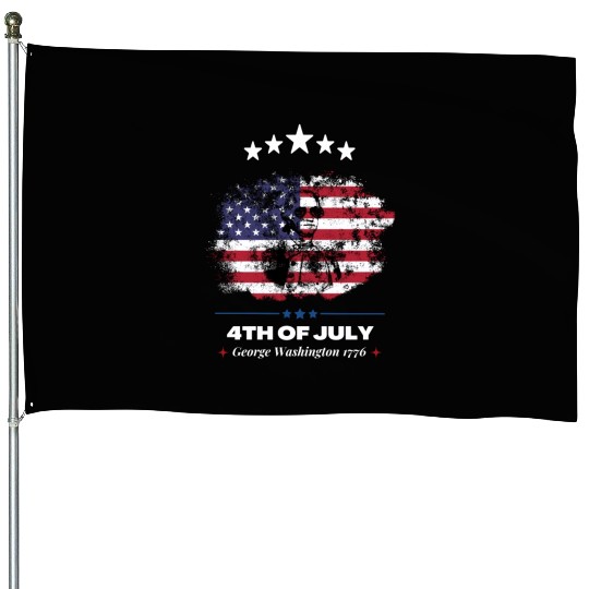 4th Of July Suck It England George Washington 1776 House Flags