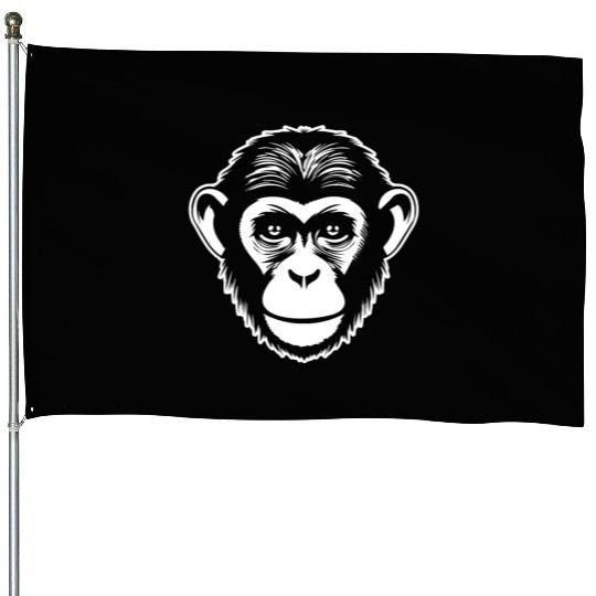 Ape Face Apes Apelike Jungle Primate House Flags
